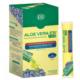 Aloe Vera Succo + Forte Mirtillo 24 Pocket Drink