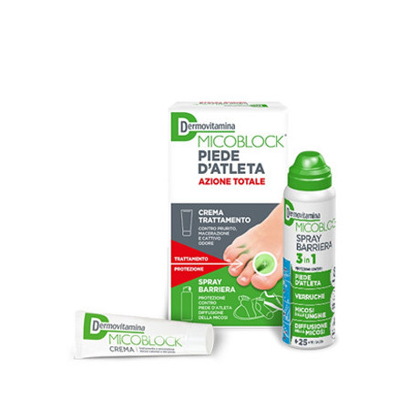 Dermovitamina Micoblock Piede D'atleta Crema 30 ml + Spray Barriera 3 In 1 100 ml