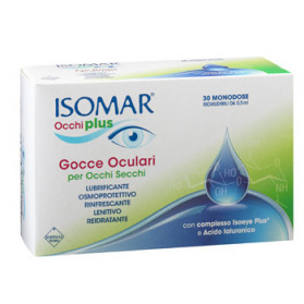 Isomar Occhi Plus Gocce Oculari Per Occhi Secchi All'acido Ialuronico 0,25% 30 Flaconcini Monodose