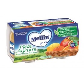 Mellin Omogeneizzato Mela Agrumi 100 g 2 Pezzi