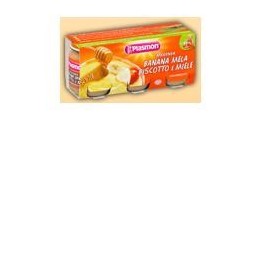 Plasmon Omogeneizzato Banana/mela/biscotti/miele 120 g X 3 Pezzi