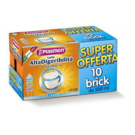 Plasmon Latte Crescita Alta Digeribilita' 10 X 500 ml