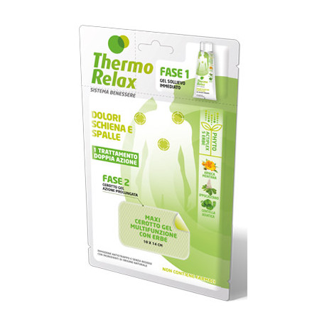 Thermo Relax Fito Gel Dolori Schiena E Spalle Fase 2 Maxi Cerotto Gel Multifunzionale Con Erbe 1 Pezzo