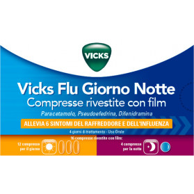 Vicks Flu Giorno Notte 12+4 Compresse