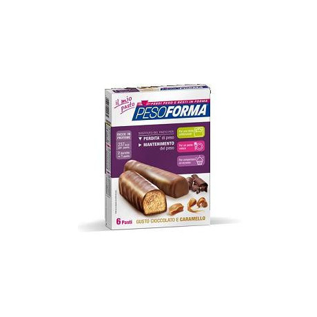 Pesoforma Barretta Cioccolato Caramello 12 Pezzi