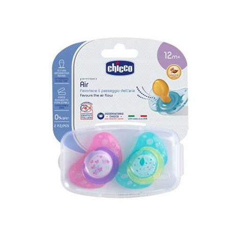 Chicco Succhietto Air Lumi Caucciu 12m+ 2 Pezzi