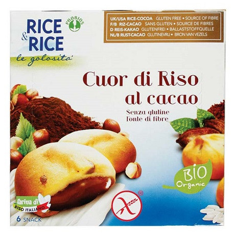 Rice&rice Cuor Di Riso Al Cacao 6 X 33 g