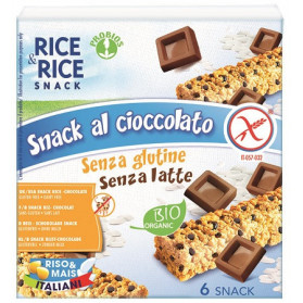 Rice&rice Snack Di Riso Al Cioccolato 6 X 21 g Senza Lievito