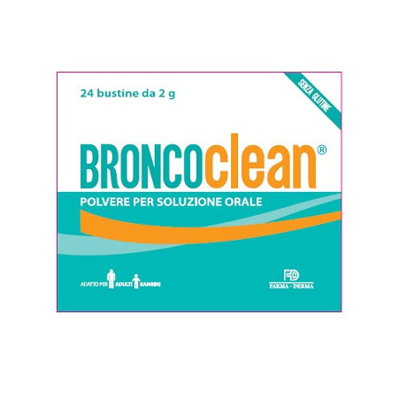 Broncoclean Polvere Per Soluzione Orale 24 Bustine Da 2 g L'una Gusto Mela