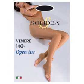 Venere 140 Open Toe Collant Nero 3-ml