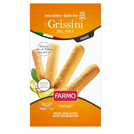 Farmo Grissini Del Sole Classici Con Olio Extra Vergine Di Oliva 200 g