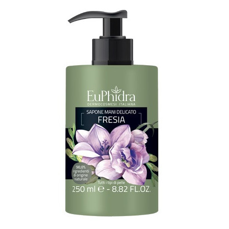 Euphidra Sapone Liquido Mani Fresia In Flacone Con Etichetta Dispenser