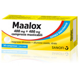 Maalox Senza Zucchero 30 Compresse Mast400+400mg