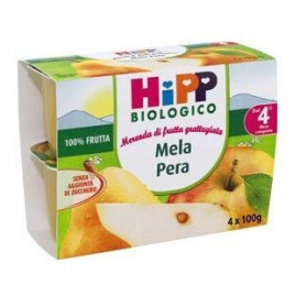 Hipp Biologico Frutta Grattugiata Mela Pera 4 X 100 g