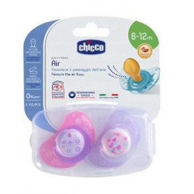 Chicco Succhietto Air Lumi Caucciu 6-12m+ 2 Pezzi