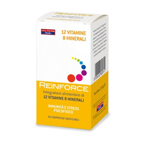 Reinforce 12 Vitamine + 8 Minerali 30 Compresse Masticabili