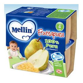 Mellin Frutta Pura Pera 100 g 4 Pezzi