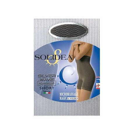 Silver Wave High Waist Short Pantaloncino Nero Vita Alta A Compressione Media Forte Taglia 3ml