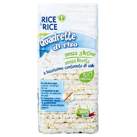 Rice&rice Quadrette Di Riso Senza Sale E Senza Lievito 130 g