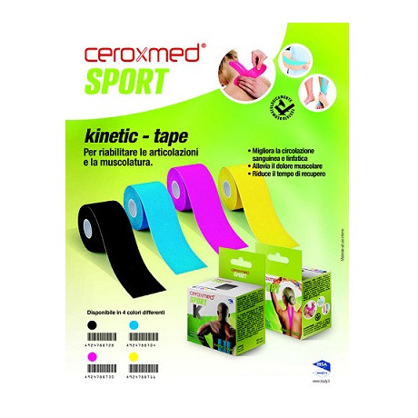 Ceroxmed Sport Kinetic Tape Blu 1 Pezzo