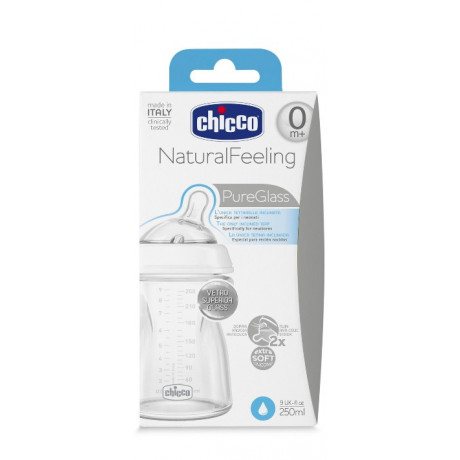 Chicco Biberon Naturalfeeling Vetro 0m+ 250 ml