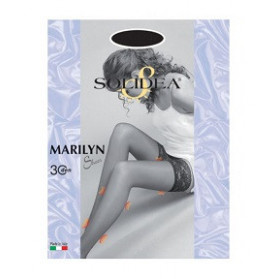 Marilyn 30 Sheer Calza Autoreggente Cammello 4
