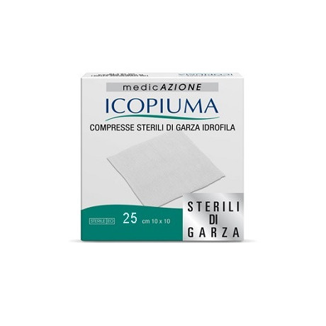 Garza Compressa Idrofila Icopiuma 10x10cm 25 Pezzi