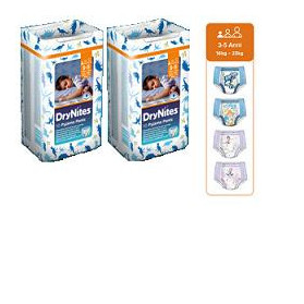 Huggies Drynites Boy Small 3/5 Anni 16/23 Kg Pacco Piccolo 10 Pezzi