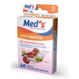 Cerotto Meds Strips Kids Ipoallergenico Assortiti 40 Pezzi