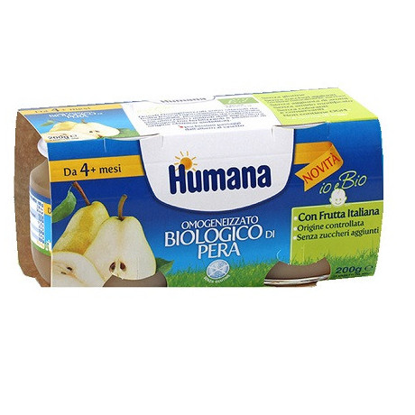 Humana Omogeneizzato Pera Bio 2 Vasetti 100 g