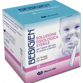 Bebigien Soluzione Fisiologica Sterile 25 Flaconcini Monodose Da 5 ml