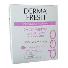 Dermafresh Ipersudorazione 10 Salviettine Deodoranti