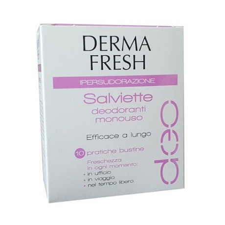 Dermafresh Ipersudorazione 10 Salviettine Deodoranti