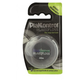 Plakkontrol Black Floss Filo Interdentale Nero 40 M