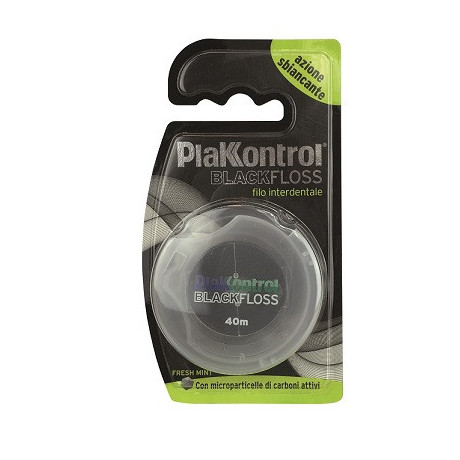 Plakkontrol Black Floss Filo Interdentale Nero 40 M