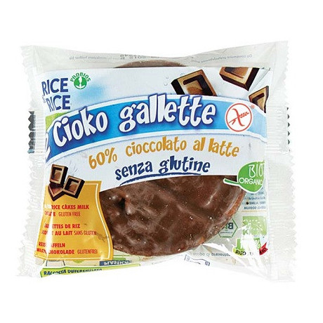 Rice&rice Cioko Gallette Ricoperte Di Cioccolato Al Latte 33 g Senza Lievito