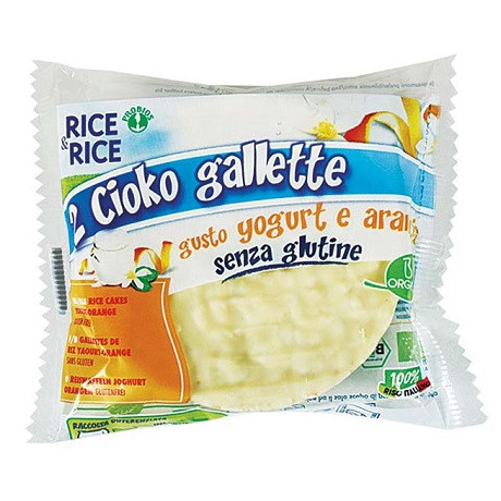 Rice&rice Cioko Gallette Ricoperte Di Yogurt All'arancio 33 g Senza Lievito