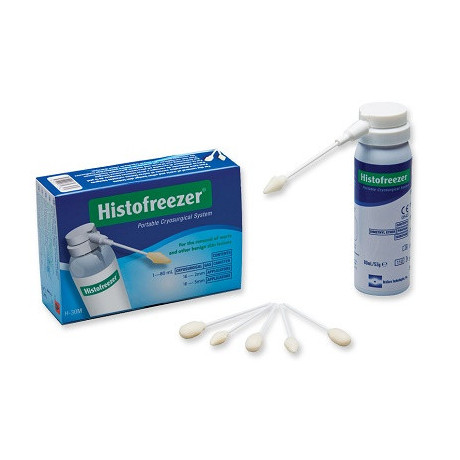 Histofreezer Mix Mini Kit Per Crioterapia 1 Bomboletta Di Aerosol Da 80 ml + 16 Applicatori Da 2mm + 16 Applicatori Da 5 Mm