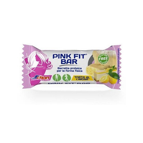 Proaction Pink Fit Barretta Proteica Per La Forma Fisica Alla Torta Al Limone 30 g