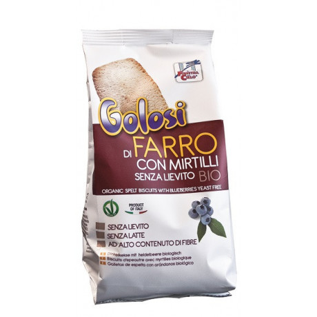 Fsc I Golosi Biscotti Di Farro E Mirtilli Bio Senza Lievito Vegan Senza Latte 250 g