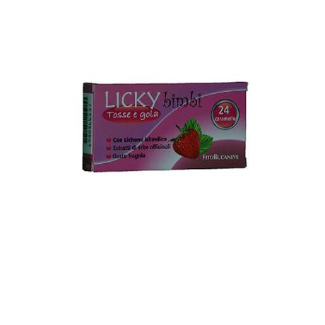 Licky Bambini Tosse Gola 24 Caramelle Fragola