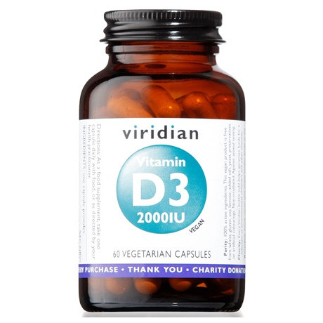 Viridian Vitamin D3 2000iu 60 Capsule