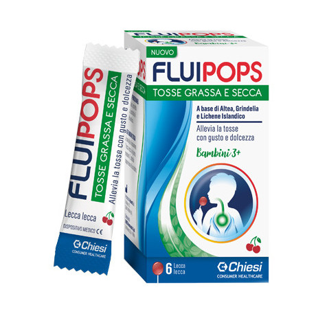 Fluipops 6 Lecca Lecca Gusto Ciliegia Per Tosse