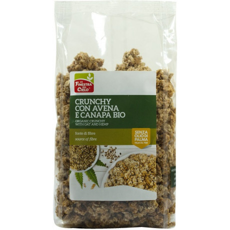 Fsc Crunchy Con Avena E Canapa Bio Adulti Alto Contenuto Di Fibra Con Olio Di Girasole E Senza Olio Di Palma 375 g