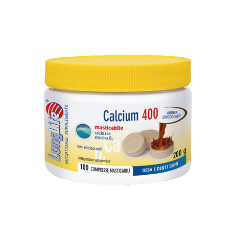 Longlife Calcium Cacao 100 Compresse 400 mg