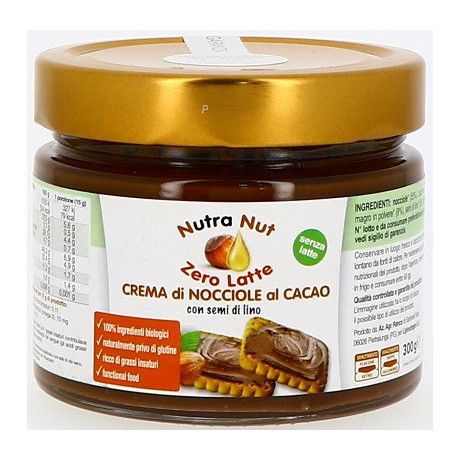 Nutra Nut Crema Nocciole Al Cacao Con Semi Di Lino E Olio Extra Vergine D'oliva 400 g