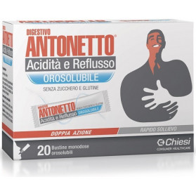 Digestivo Antonetto Acidita' E Reflusso Orosolubile 20 Bustine