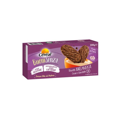 Cereal Buoni Senza Biscotti Breakfast Cacao E Cioccolato 200 g