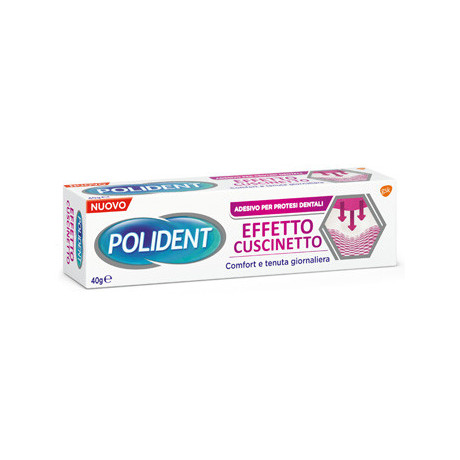 Polident Fissativo Effetto Cuscinetto Adesivo Per Protesi Dentali 40 g