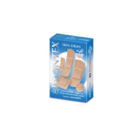 Cerotto Prontex Skin Strips 6 Formati Assortiti Astuccio 40 Pezzi